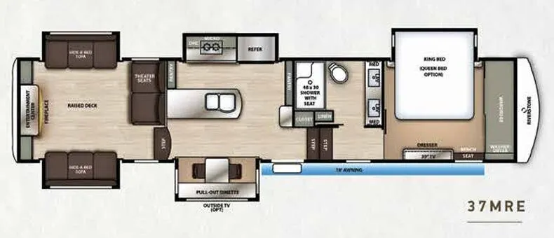 Forest River RiverStone 37MRE floor plan