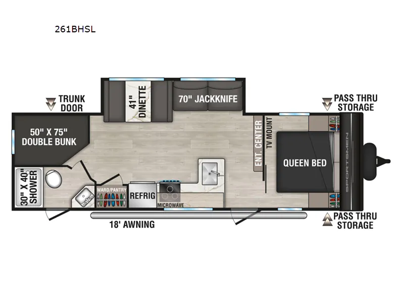 2026 K-Z Sportsmen Select 261BHSL - Floor plan
