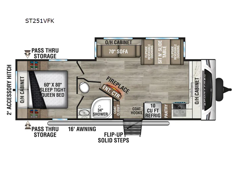 2025 Venture RV SportTrek ST251VFK - Floor plan
