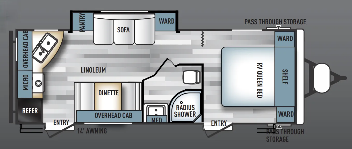 Forest River Salem Cruise Lite 231RKXL floor plan