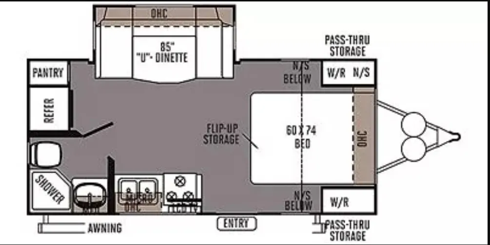 2014 Forest River Flagstaff Micro Lite 21DS floor plan