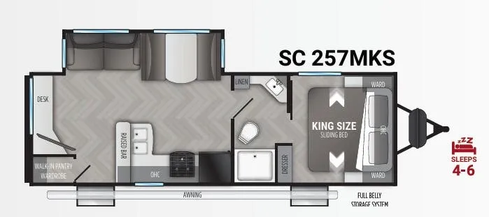 Cruiser RV Shadow Cruiser 257MKS floor plan