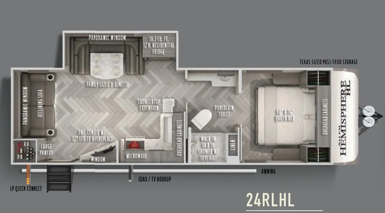 Forest River Salem Hemisphere Hyper-Lyte 24RLHL floor plan