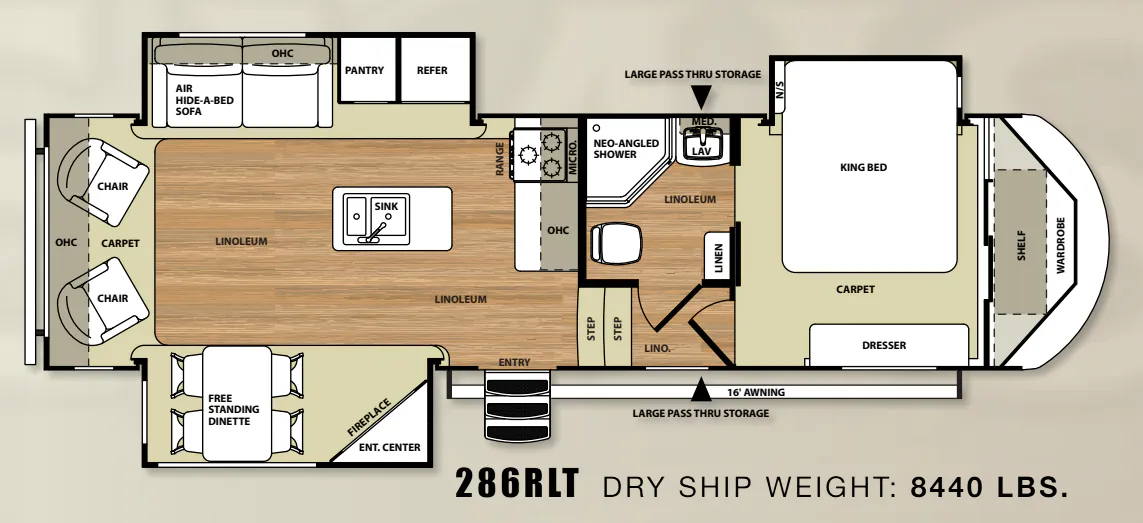 Forest River Salem Hemisphere Lite 286RLT floor plan