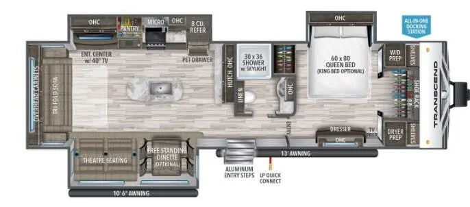 Grand Design Transcend 31RLK floor plan