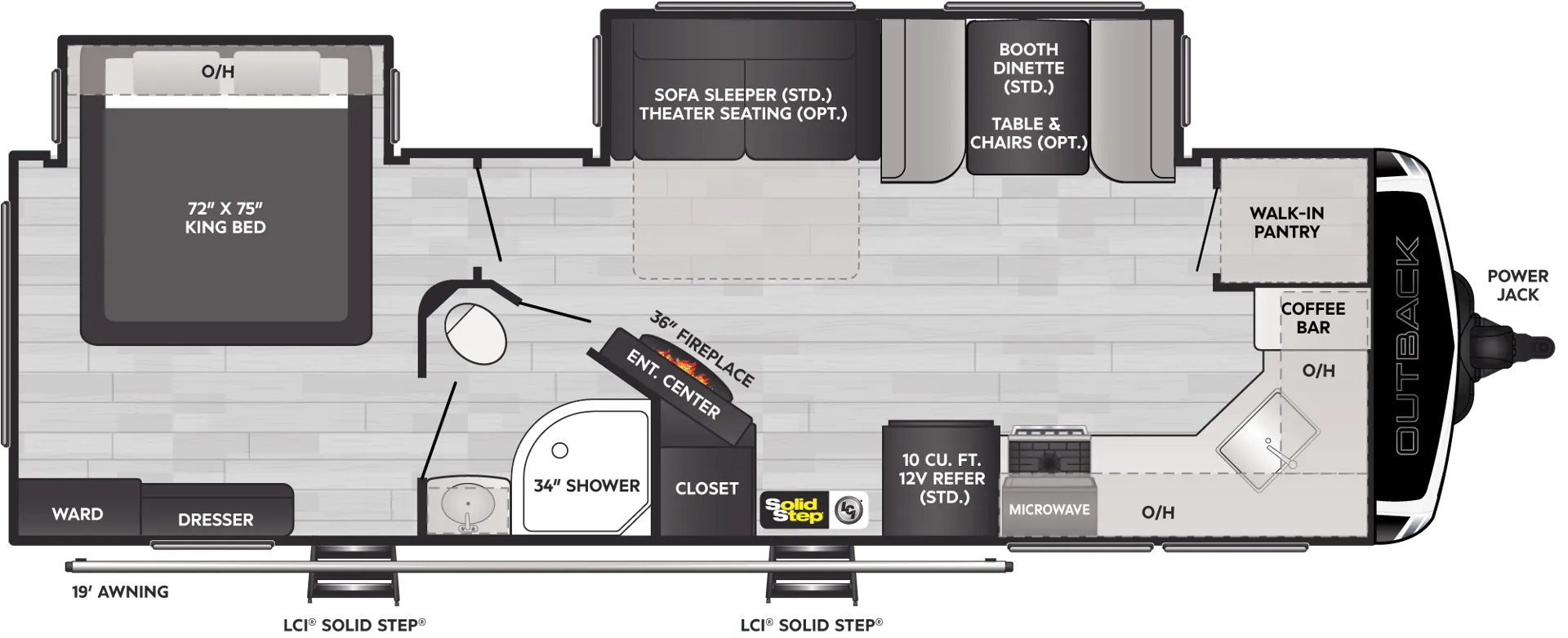 Keystone Outback Ultra-Lite 271UFK floor plan