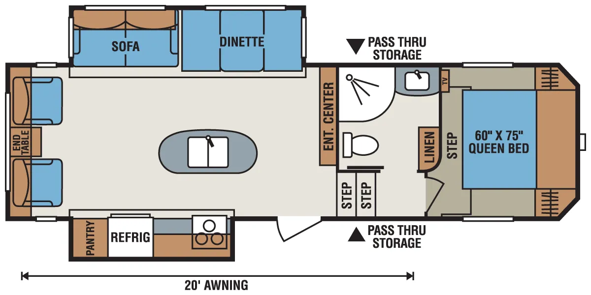 K-Z Sportsmen S285IK floor plan