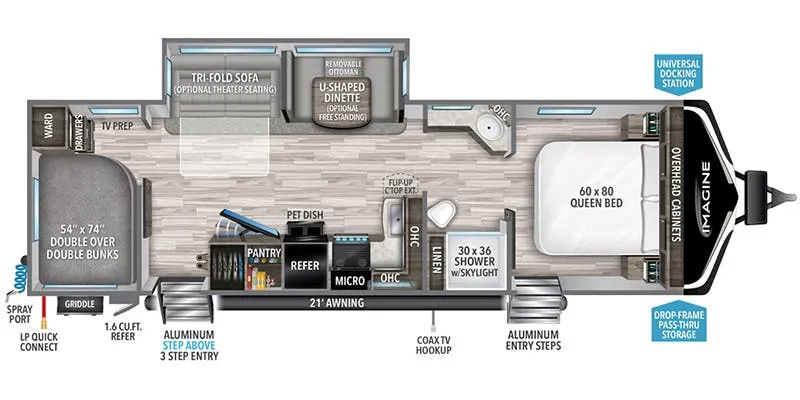 2023 Grand Design Imagine 2910BH floor plan