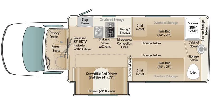 Coach House Platinum II 241XL DT floor plan