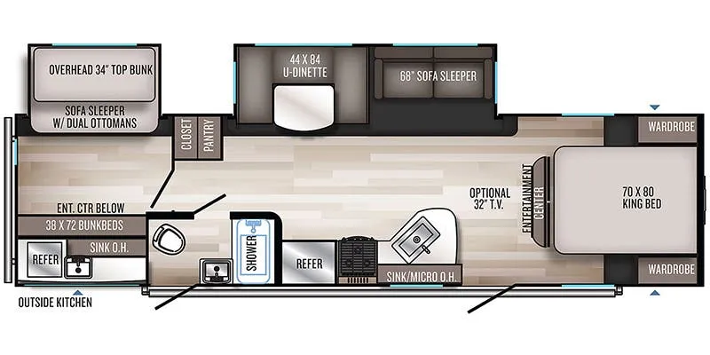 Palomino Solaire 317 BHSK floor plan