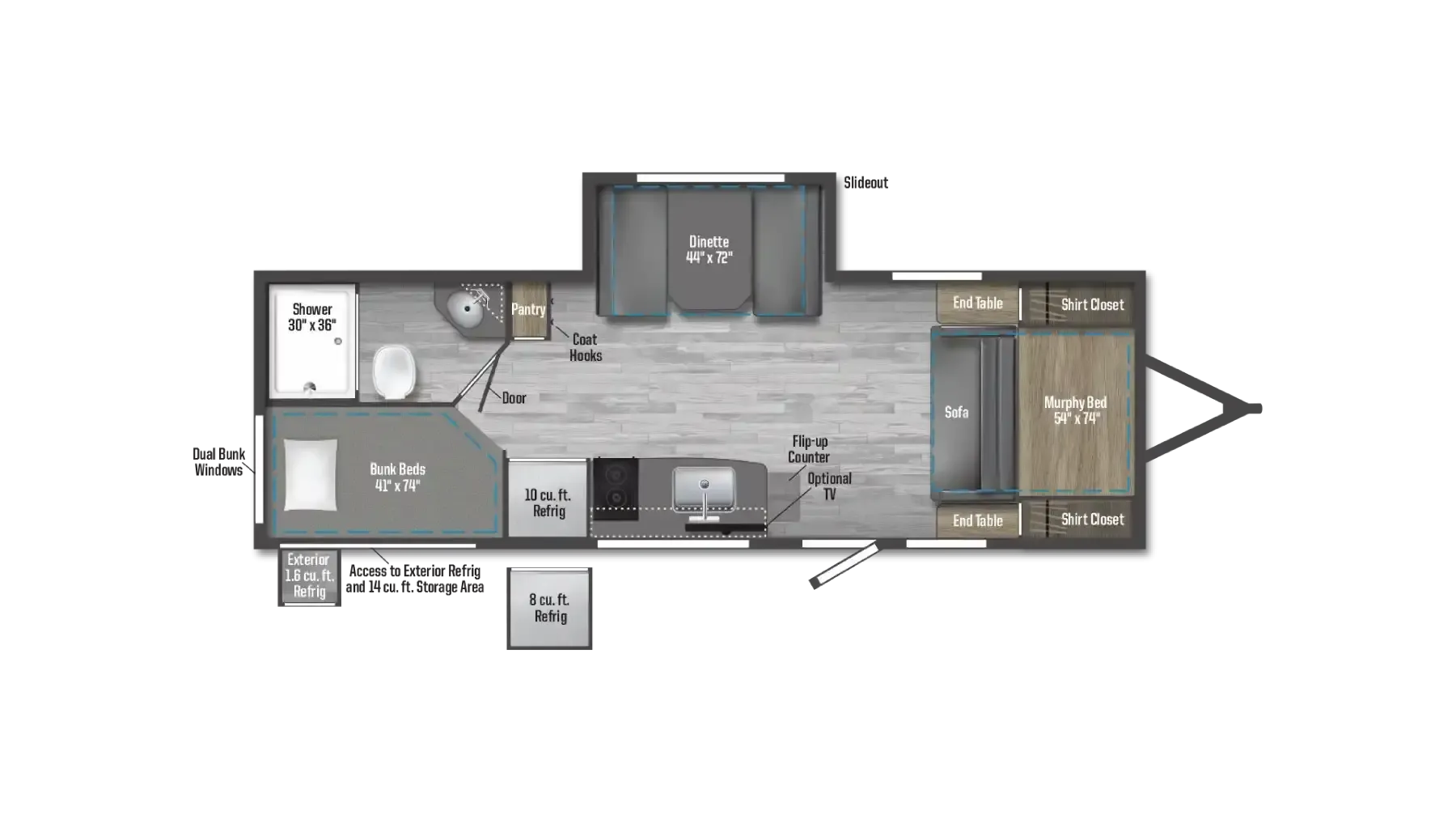 2025 Winnebago M-Series 2326MBBH - Floor plan