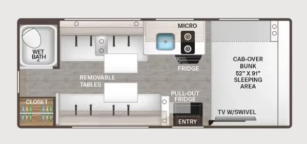2026 Thor Motor Coach Quantum LX19 - Floor plan