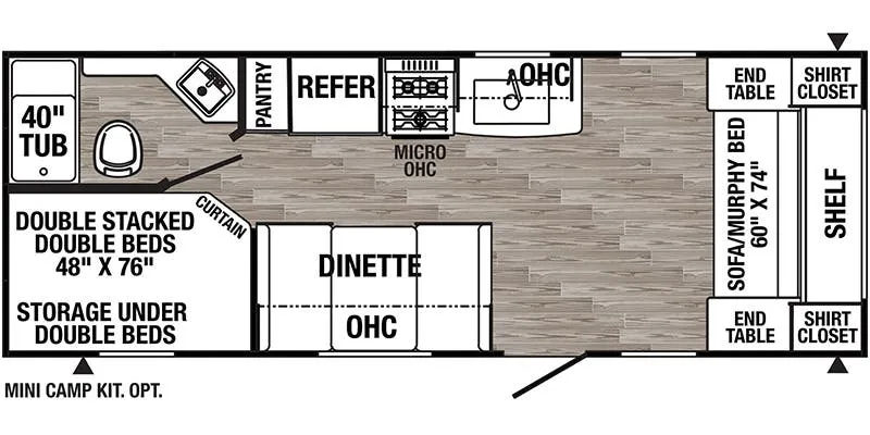 2019 Palomino Puma XLE Lite 20MBC floor plan