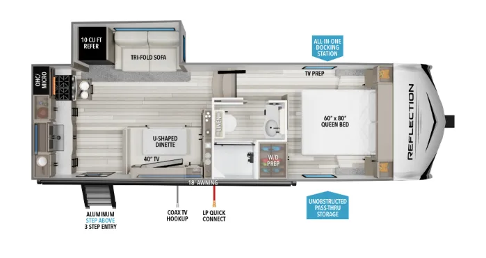 Grand Design Reflection 100 Series 100 SERIES 22RK floor plan