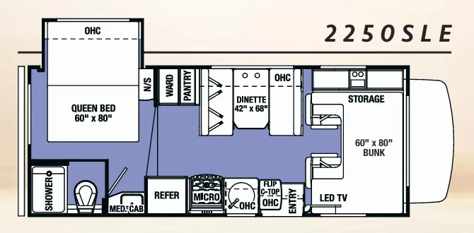 Forest River Sunseeker LE 2250SLE floor plan