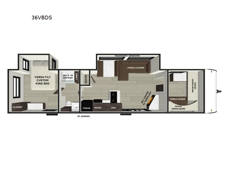 2026 Forest River Wildwood 36VBDS - Floor plan