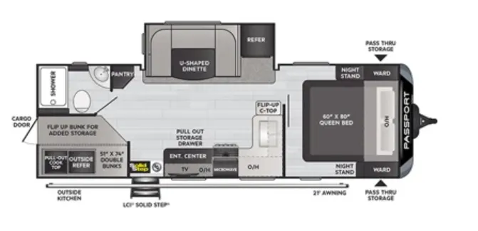 Keystone Passport 2401BHWE floor plan