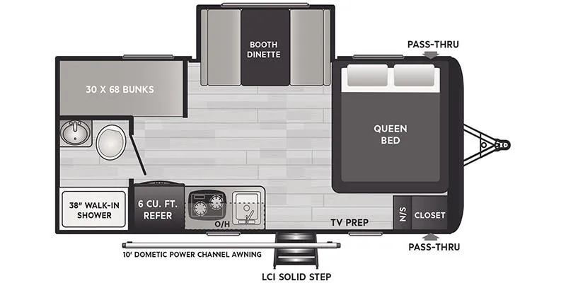 2026 Keystone Hideout 176BH - Floor plan