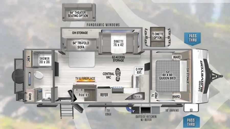2023 Forest River Grand Surveyor 267RBSS - Floor plan