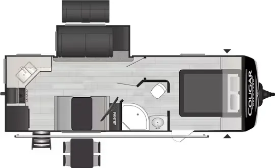 2016 Keystone RV Cougar Half-Ton Series 24SABWE - Floor plan