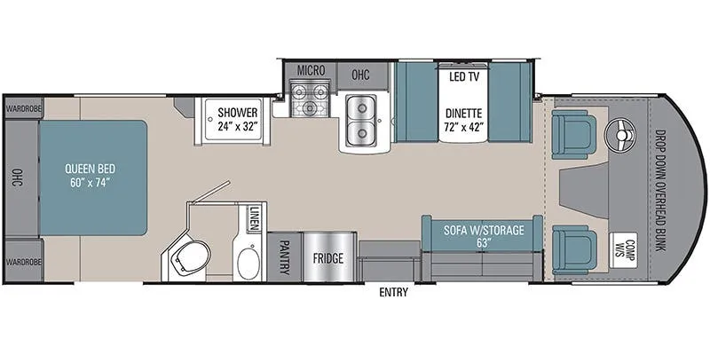 2022 Coachmen Pursuit 29XPS floor plan