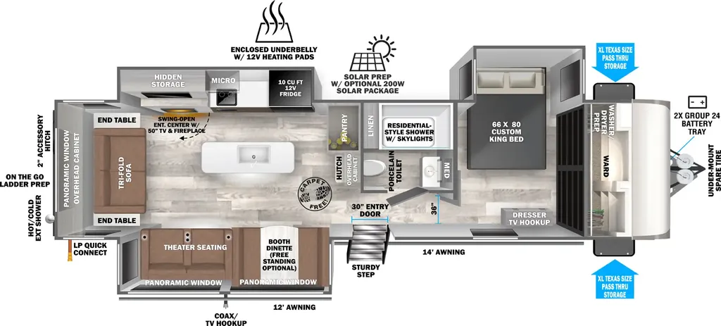 2026 Forest River Salem Hemisphere 308RL floor plan