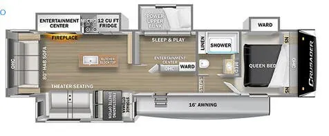 Prime Time Crusader 330MHB floor plan
