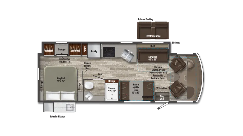 2025 Winnebago Vista NPF 29NP floor plan