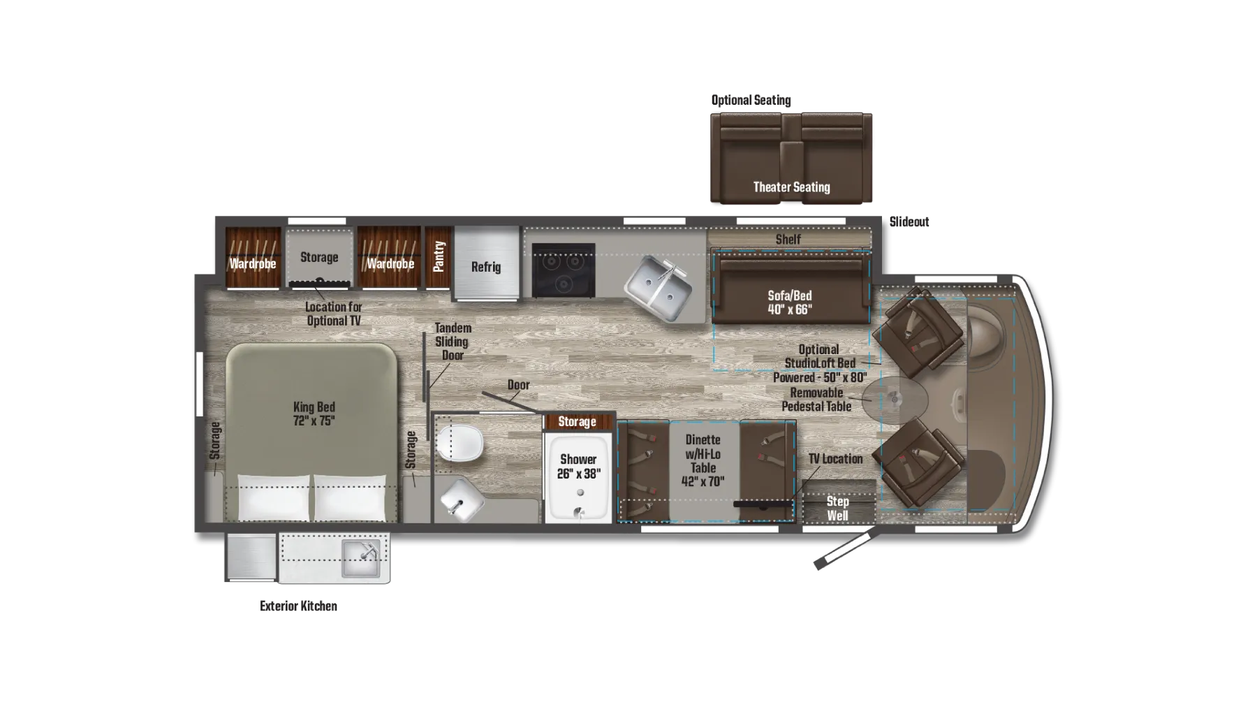 2025 Winnebago Vista NPF 29NP - Floor plan