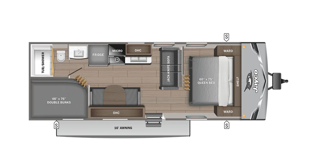 2025 Jayco Jay Flight SLX 260BHW floor plan
