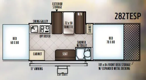 Forest River Rockwood Extreme Sports Package 282TESP floor plan