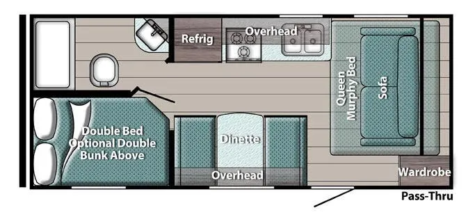 Gulf Stream Conquest Lite Super Lite 197BH floor plan