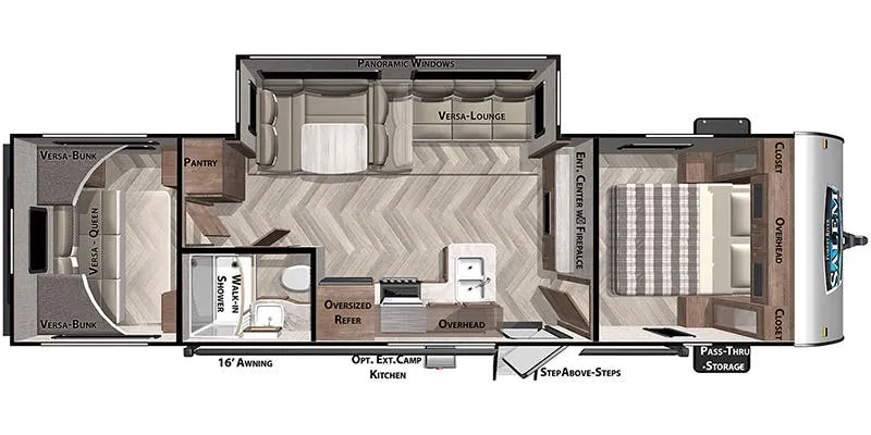 2022 Forest River Salem Cruise Lite 28VBXL - Floor plan