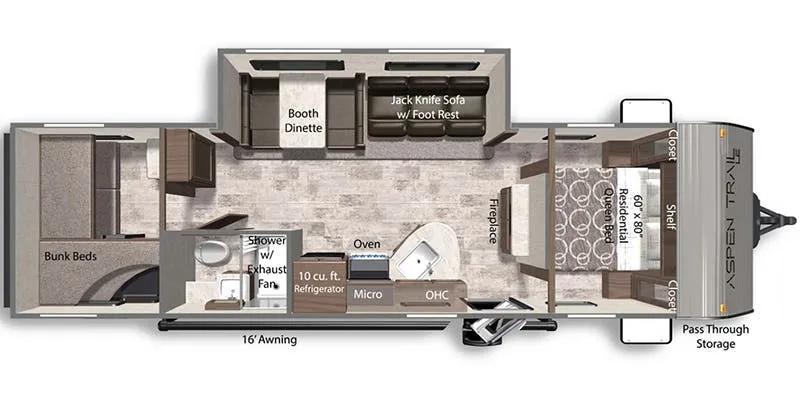 Dutchmen Aspen Trail LE 29BHWE floor plan