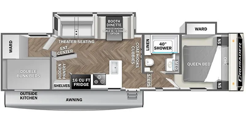 Prime Time Crusader 295BHS floor plan