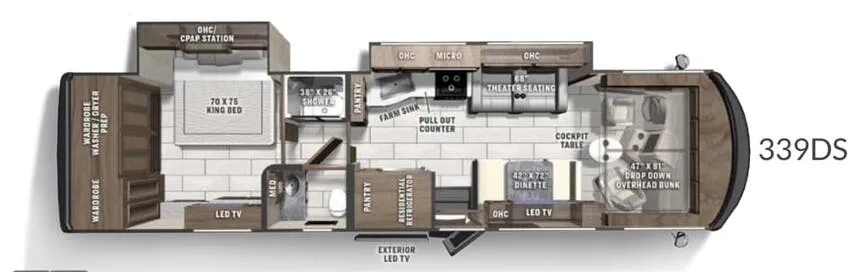 Coachmen Sportscoach SRS 339DS floor plan