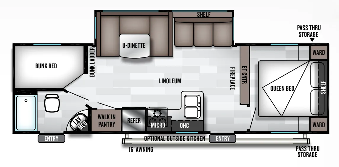 Forest River Salem Cruise Lite 263BHXL floor plan