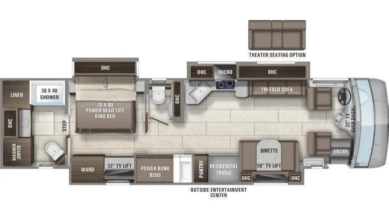 Entegra Coach Reatta XL 39BH floor plan
