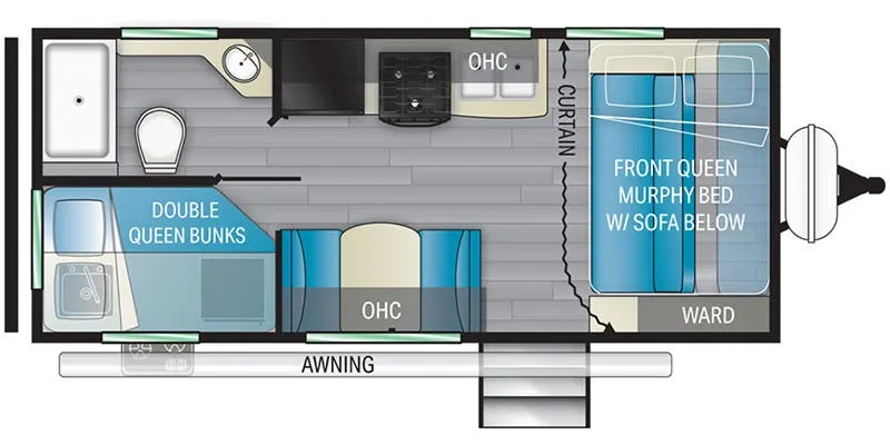 Heartland Mallard M180BH floor plan