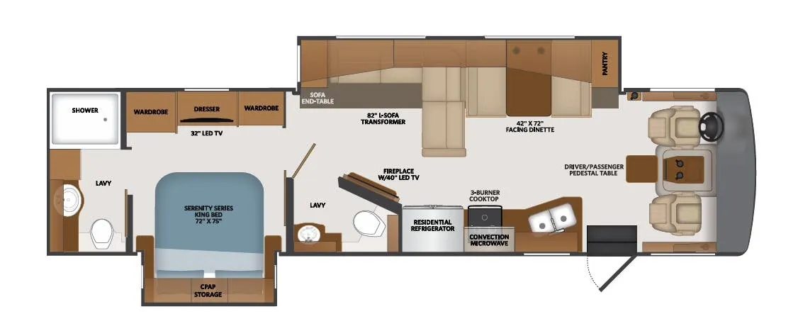 Fleetwood Bounder 35K floor plan