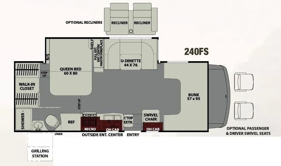 Coachmen Leprechaun Premier 240FS floor plan