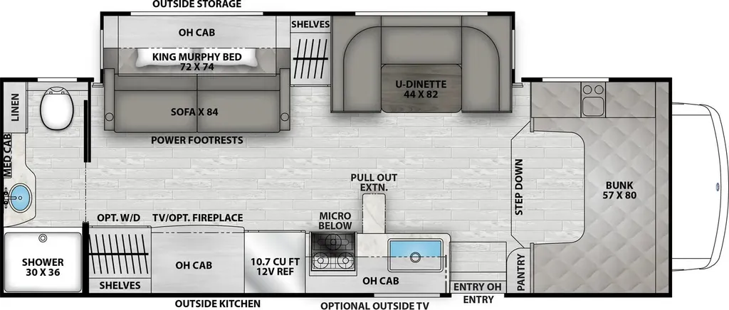 2025 Coachmen Freelander 26MB floor plan