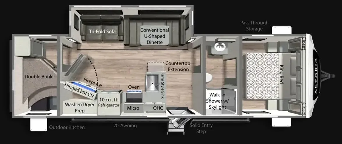 Dutchmen Astoria 2903BH floor plan