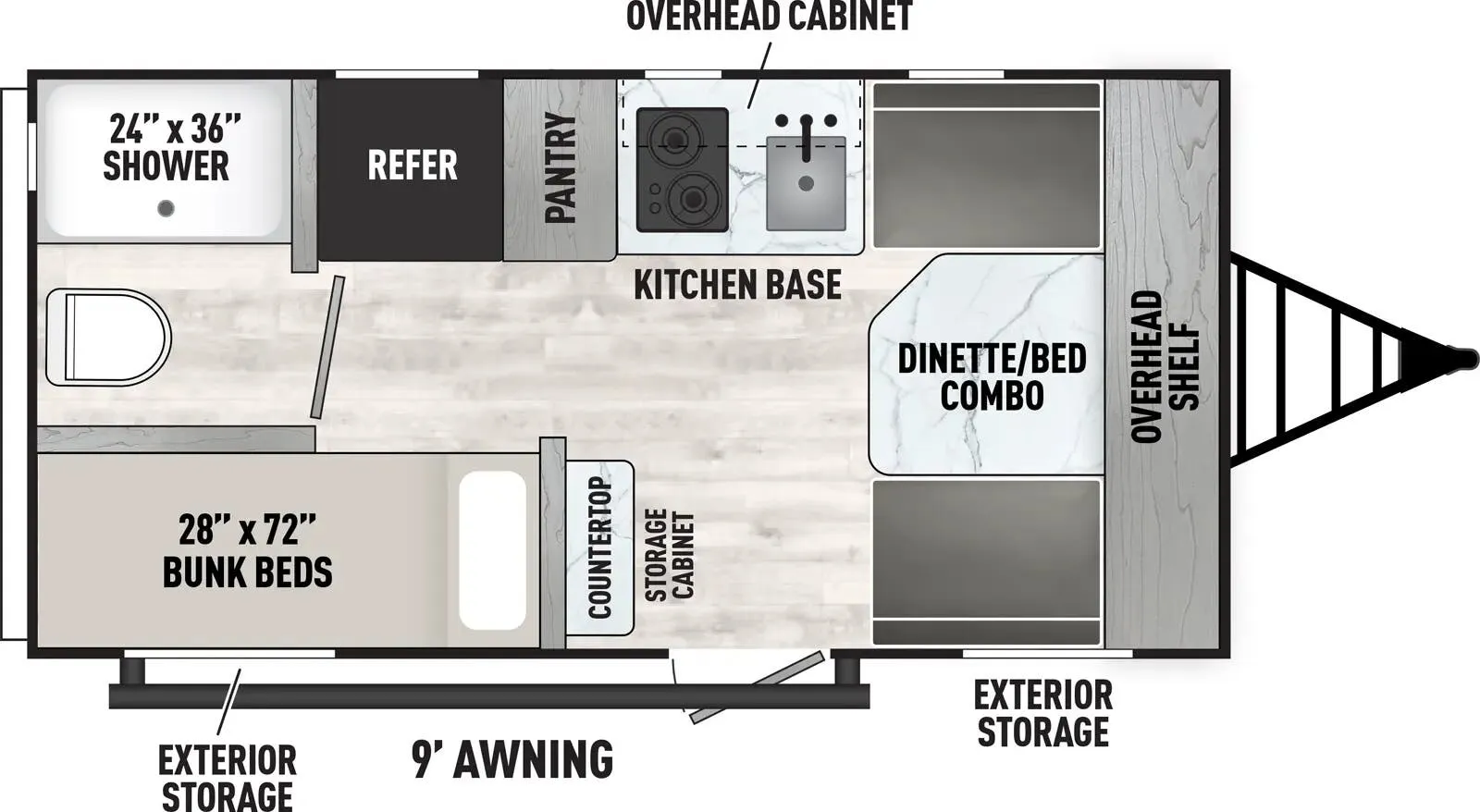 Forest River Viking 15BH floor plan