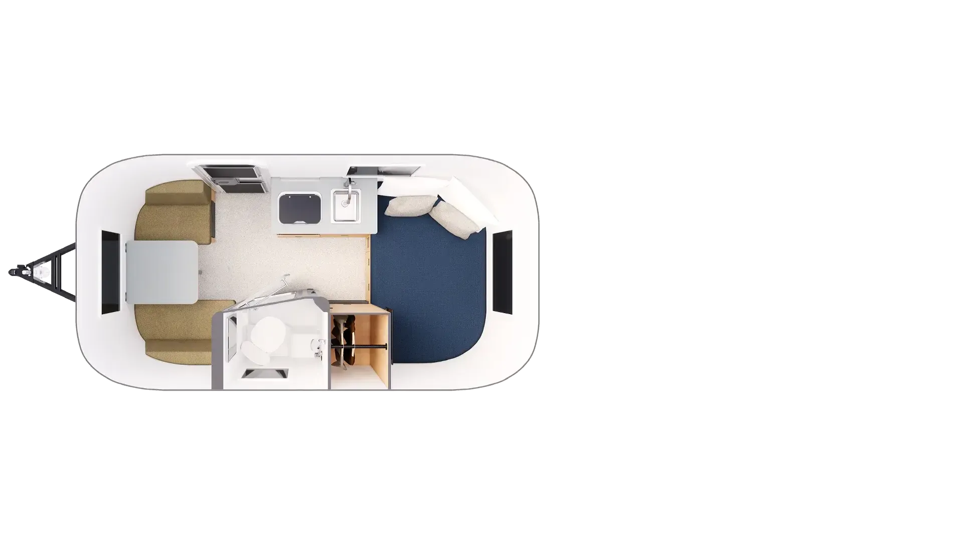 Airstream World Traveler 17RB floor plan