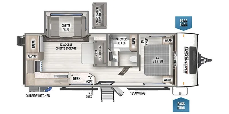 Forest River Surveyor Legend 260RDLE floor plan