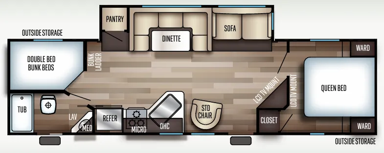 Forest River Cherokee 284DBH floor plan