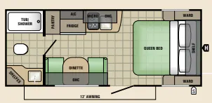 Starcraft Launch Mini 17QB floor plan