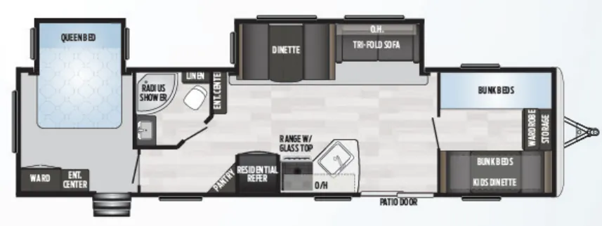 Keystone Springdale 38BH floor plan
