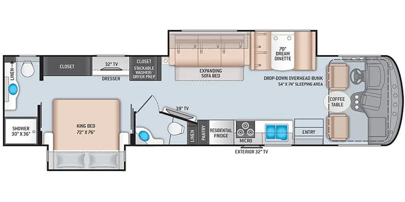 2023 Thor Motor Coach Hurricane 35M floor plan
